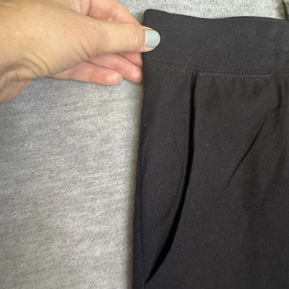 Just My Size Hanes Black Pull On Shorts Plus Size 5X Jersey Pocket‎ Knit Cotton